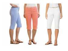 NEW Gloria Vanderbilt Women's Lillian Belted Skimmer Capri Pants, Colors/Sizes Women's Pants price