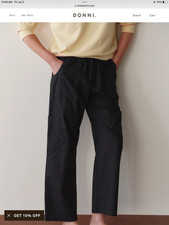 DONNI. Black The Pop Drawstring Cargo Pants in XS Women's Pants price