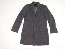 Banana Republic Men's Overcoat Small Black White Donegal Wool 3 Button Coat S Men's Overcoat price