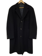 LAUREN RALPH LAUREN Mens Size 44R Black Cashmere & Wool Classic Fit Overcoat LRL Men's Overcoat price