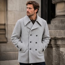 VTG Botany 500 Wool Overcoat 40R Medium Beige Double Breasted Top Coat Old Money Men's Overcoat price
