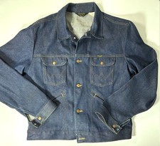 Wrangler Men’s Vintage 70s No Fault Denim Trucker Jacket Size 48 USA Men's Overcoat price