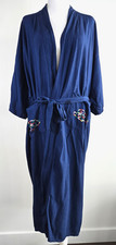 Navy Blue Emboiderary Dragon Cotton Dressing Gown Robe Kimono Women's Nightgown and Robe price