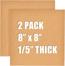 8X8 Inches Mini Cork Board Tiles Bulletin Board, 1/5" Thick Small Square Cork Bo Wall Board price