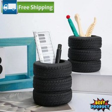Desk Organizer Pen Holder Pen Pencil Tire Shaped Holder Case Office Stationery Pen Holder price