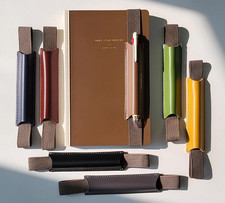 KKOMKKOMI Leather Pen Case Pouch with Adjustable Strap Desk Display Wall Mount Pen Holder price