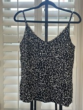 WHBM Camisole, Black/Cream Print, Size S Tunic price
