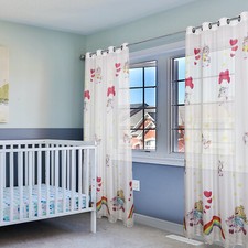Unicorn Princess Sheer Curtain Nursing Room, Baby Girl's Room, Child Room Baby Room Curtain price