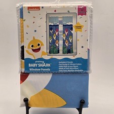 Pinkfong Baby Shark Window Panels Set Franco 2 Blue 41x63 Kids Room Curtains Baby Room Curtain price