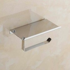 Wall Mounted Stainless Steel Toilet Paper Mobile Phone Holder with Shelf Toilet Paper Holder price