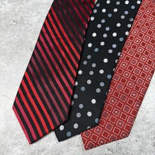 Croft & Barrow Silk Tie Set 3 Mens One Size Multicolor Striped 100% Silk Necktie Tie Set price
