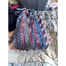 Tie Lot 11pc Protocol Concept Geometric Striped Pattern Neckties Bundle Giant Tie Set price