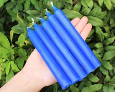 5 Taper Candles 6" Blue: Ritual, Spell, Household, Decor, Unscented (Bulk Lot) Decorative Candle price
