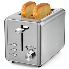 WHALL 2 Slice Toaster - Stainless Steel Toaster with Wide Slot, 6 Shade Toasters price