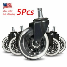 Set of 5 Office Chair Caster Rubber Swivel Wheels Replacement Heavy Duty 3 inch Office Set price