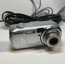 Sony Cyber-Shot DSC-P73 4.1MP Digital Camera Silver Tested w/ Accessories NO SD Digital Camera Accessories price