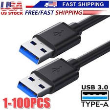 USB 3.0 A Male to A Male Cable Data Transfer Super Speed Power Charger Metal LOT USB Cable price