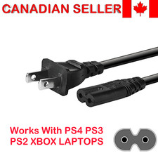 AC Power Cord Cable for PS5 PS4 PS3 Slim PS2 XBOX Series X One PC 2 Prong 1M/3FT Power Cable price