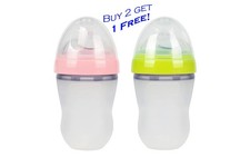 Baby Food Feeder Spoon Pink & Green Squeeze Bottle for Infant Feeding (2pcs set) Baby Bottle price