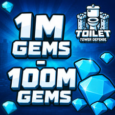 1M - 100M GEMS 💎 TTD 💎 TOILET TOWER DEFENSE  💎 CHEAPEST 💎 FAST DELIVERY Toilet price