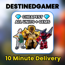 ⏳ 10 MIN DELIVERY ⏳ Toilet Tower Defense (TTD) ALL UNITS + GEMS 💎 CHEAP PRICES Toilet price