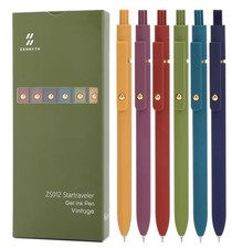 Ddaowanx Gel Pens 6 Pcs 0.5Mm Quick Dry Black Ink Pens Fine Point Smooth Writing Gel Ink (Roller) Pen price