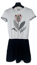 RED Valentino  A-Line Black&White 100% Cotton Mini Dress Size XS Modest Clothing price