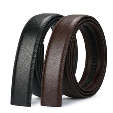 Luxury Men's Automatic Buckle Belt Ratchet Strap Black Brown Leather Strap Jeans Men's Belt price
