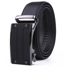 Men's Belt Leather Ratchet Belts Automatic Buckle 1.37inch Width Men's Belt price