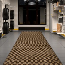 Runner Rug Hallway Non Slip Rubber Back Custom Size as Carpet Doormat Checkered Runner Rug price