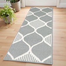 Non Slip Runner Rug 20x59 Washable Hallway Kitchen Entryway Low Profile Grey Mat Runner Rug price