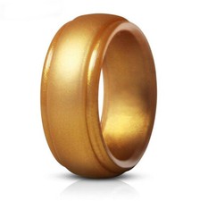 Silicone Wedding Ring for Men 8 Pack Breathable Silicone Rubber Wedding Bands Gold Wedding Band price