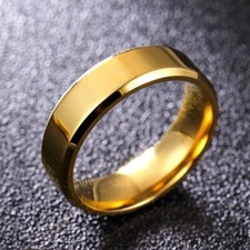 4/6/8mm Stainless Steel Brushed Polished Finish Men Women Wedding Band Ring 5-14 Gold Wedding Band price