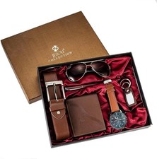 Men's Leather Watch Gift Set: Includes Wallet & Belt - Perfect Gift Idea Men's Watch, Belt and Wallet Sets price