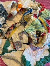 1 lb Vintage Quilt Scrap Bundle – SMALL Cutter Quilt Pieces – Primitive Fabric Quilt price