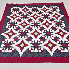 Midnight Star Patchwork Cotton Quilt top/topper Sewing/Quilt craft 86x86“ Quilt price