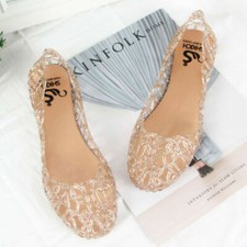 Women's Jelly Casual Shoes Hollow Out Flat Sandals Glitter Soft Comfy Loafers Women's Casual Shoes price