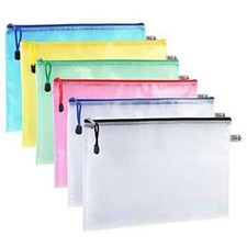 1Pcs A5 Plastic Zip File Bags Storage Document Folder Protective Wallet Pocket Folder price