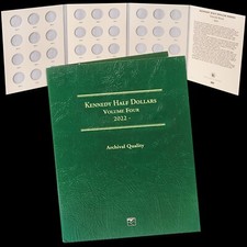 Littleton Coin Folder LCF64 Kennedy Half Dollar $ 2022-2036 P&D  Book  50 cent Folder price
