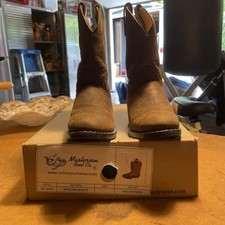 Masterson Boot Co. Boys Brown Leather Western Cowboy Boots (RB2000C)  Size 12 Boys' Boots price