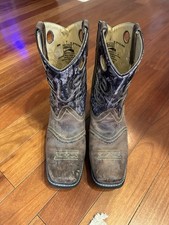 Smoky Mountain Boots Youth Boys Pawnee Brown/Camo Leather Square Toe Size 7 EUC Boys' Boots price