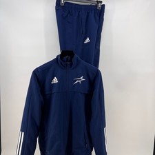 Adidas Youth Navy Blue Track Suit Jacket and Pants Set Size Large L 13-14y Boys' Tracksuit price