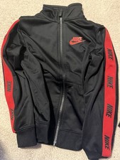 Nike Full Zip Tracksuit Jacket & Jogger Pants 2 Piece Black/Red Size 5-6 yr Boys Boys' Tracksuit price