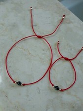 Mother and Baby Black Evil Eye Red String Bracelet Set of 2 Amulet Goldfilled Baby Evil Eye Beads price
