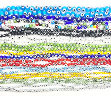 Evil Eye Enamel Glass Round "Protection" Beads 4 mm 6 mm 8 mm MULTIPLE COLORS Baby Evil Eye Beads price