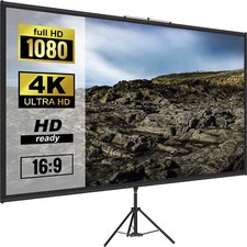 VEVOR Projector Screen with Stand 80inch 16:9 HD 4K Outdoor Indoor Projection Projector price