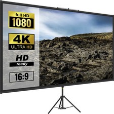 VEVOR Tripod Projector Screen with Stand 80 inch 4K HD 16:9 Home Cinema Portable Projector price