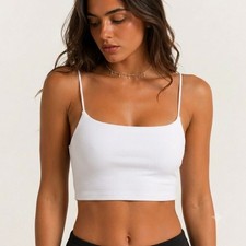Women's Crop Tops Cami Spaghetti Strap Sleeveless Camisole Tank Top Summer Vest Women's Tank Top price