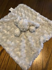 Blankets & Beyond Gray Swirl Rosette Bunny Baby Security Blanket Lovey Soft Baby Blanket price