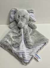 Aurora Baby Elephant Security Blanket Gray Purple White Stripe Plush Lovey 2018 Baby Blanket price